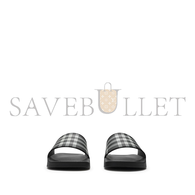 BURBERRY CHECK SLIDE SANDALS 